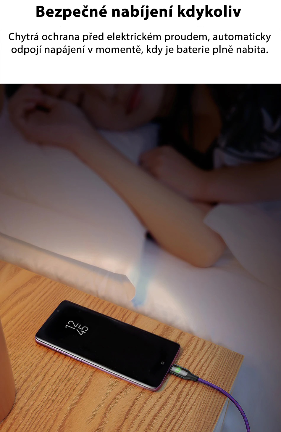 Baseus USB C QC 3.0. inteligentní vypnutí6